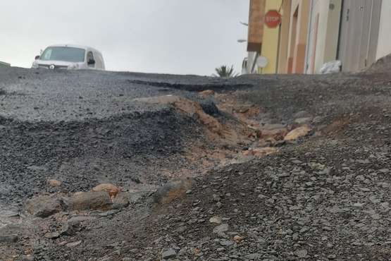 Estado de la calle de Antonio Nebrija, en Lomo los Frailes-Telde/TA.